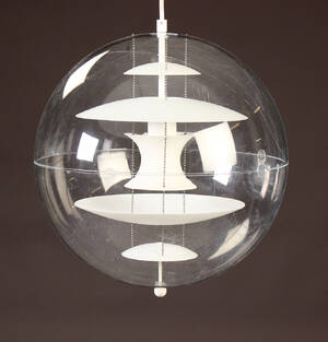 Verner Panton pendel, VP-Globe, Ø 40 cm, opalglas 