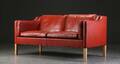 Børge Mogensen. To-pers. sofa, læder, model 2212 
