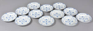 Royal Copenhagen  Kgl. P. Musselmalet Halvblonde. 12 middagstall., nr. 571 1. sort 12