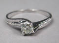 Brillant- og diamantring - Ca. 0.52 ct.
