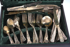BESTICK, 48 delar, nysilver, 1900-tal.