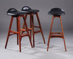 Erik Buch. Sæt på tre barstole, model OD 61 3 