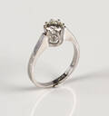 Svensk solitaire ring, 18 kt hvidguld