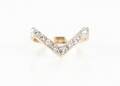 RING, 1418 k guld med diamanter
