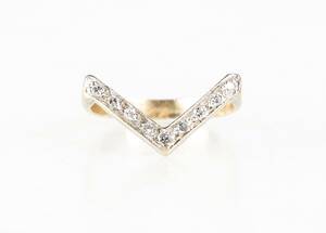 RING, 1418 k guld med diamanter