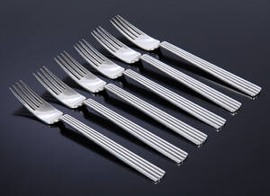 Sigvard Bernadotte for Georg Jensen. Seks Bernadotte middagsgafler af sterlingsølv 6