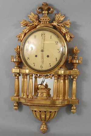 Väggpendyl gustaviansk stil 1940-tal