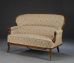 Nyrokoko sofa af mahogni 1800tallet
