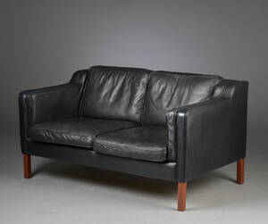 To-personers læder sofa