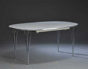 Piet Hein  Bruno Mathsson. Super Ellipsebord med udtræk 3  Denne vare er sat til omsalg under nyt varenummer 4262934