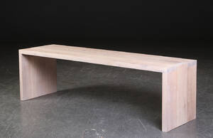 PremiumOak. Dansk produceret bænk af massivt White behandlet og olieret egetræ, L. 150 cm