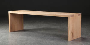 PremiumOak. Dansk produceret bænk af massivt Invisible behandlet og olieret egetræ, L. 150 cm