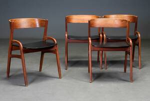 Dansk møbelproducent. Fire stole af teak, 195060erne 4