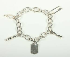 Gucci. Armbånd med charms, sterlingsølv
