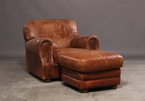 Chesterfield stil, lænestol samt skammel 2