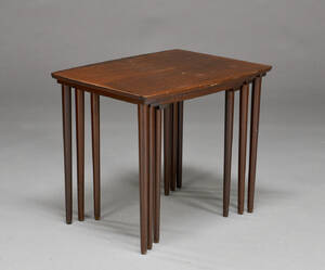 Sæt indskudsborde af mahogni 3  