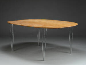 Spisebord af massivt stavlimet teaktræ 