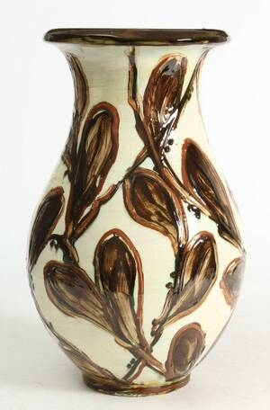 Kähler. Stor vase, kohornsglasur