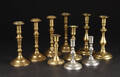 Samling stager, messing og tin 10