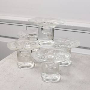 LJUSSTAKAR, glas, 5st