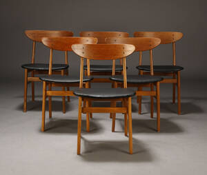 Dansk møbelproducent. Spisestole, teak 6