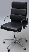 Charles Eames. Kontorstol med armlæn, EA 219 Full Leather 