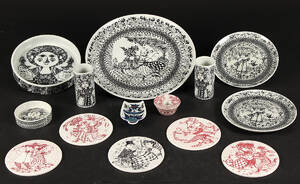 Bjørn Wiinblad. Månedsplatter, vaser m.m. 14