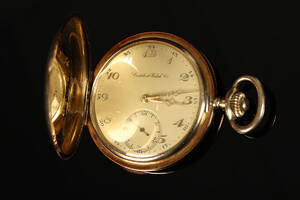 Dobbeltkapslet lommeur, 14 kt guld