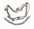 Halsband samt armband, silver