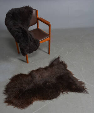 2 skandinaviske lammeskind - Brune 2