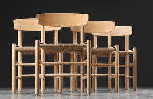 Børge Mogensen. Sæt på fire shakerstole, model J39 4 