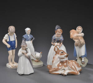Samling Royal Copenhagen figurer. samt BG figur 6