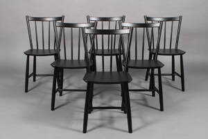 Børge Mogensen. Seks stole, model J49. 6 Denne vare er sat til omsalg under nyt varenummer 4477918