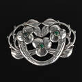 Skønvirke broche af sølv. 