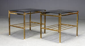 Par lampeborde af messing 2