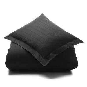 Damask Collection. Sort sengelinned i egyptisk bomuld. 