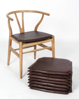 Hyndesæt til Hans J. Wegners Y- stol. Wild Elegance læder 8 