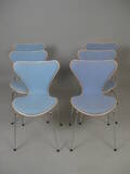 Arne Jacobsen, Set Stühle Modell 3107 für Fritz Hansen 6