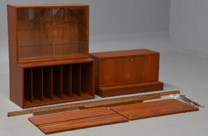 Poul Cadovius. System Royal, væghængt reolsystem, teaktræ