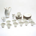 KAFFESERVIS, 28 delar, porslin, Hackefors, 1900-tal.