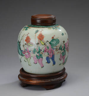 Kinesisk bojan af porcelæn, 1800-tallet