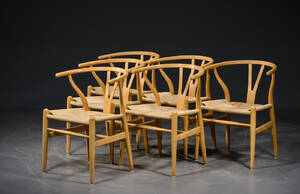 Hans J. Wegner Seks Y stole model CH-24 i bøg 6