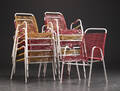 Elleve havestole, metal og plastik 11