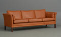 Mogens Hansen, 3-pers sofa, cognac farvet