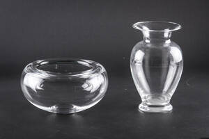 Holmegaard. Vase og skål af glas 2
