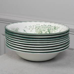 GRÖN ANNA, 9 djupa tallrikar, Rörstrand