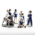 Samling figuriner, bl a Royal Copenhagen