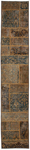 Persisk Patchwork tæppe 400 x 73 cm.