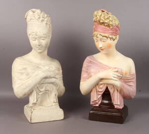 Kvindebuster af glaseret ler. 2