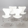Arne Jacobsen, Fritz Hansen, stolar 3107 Sjuan, 4 st 